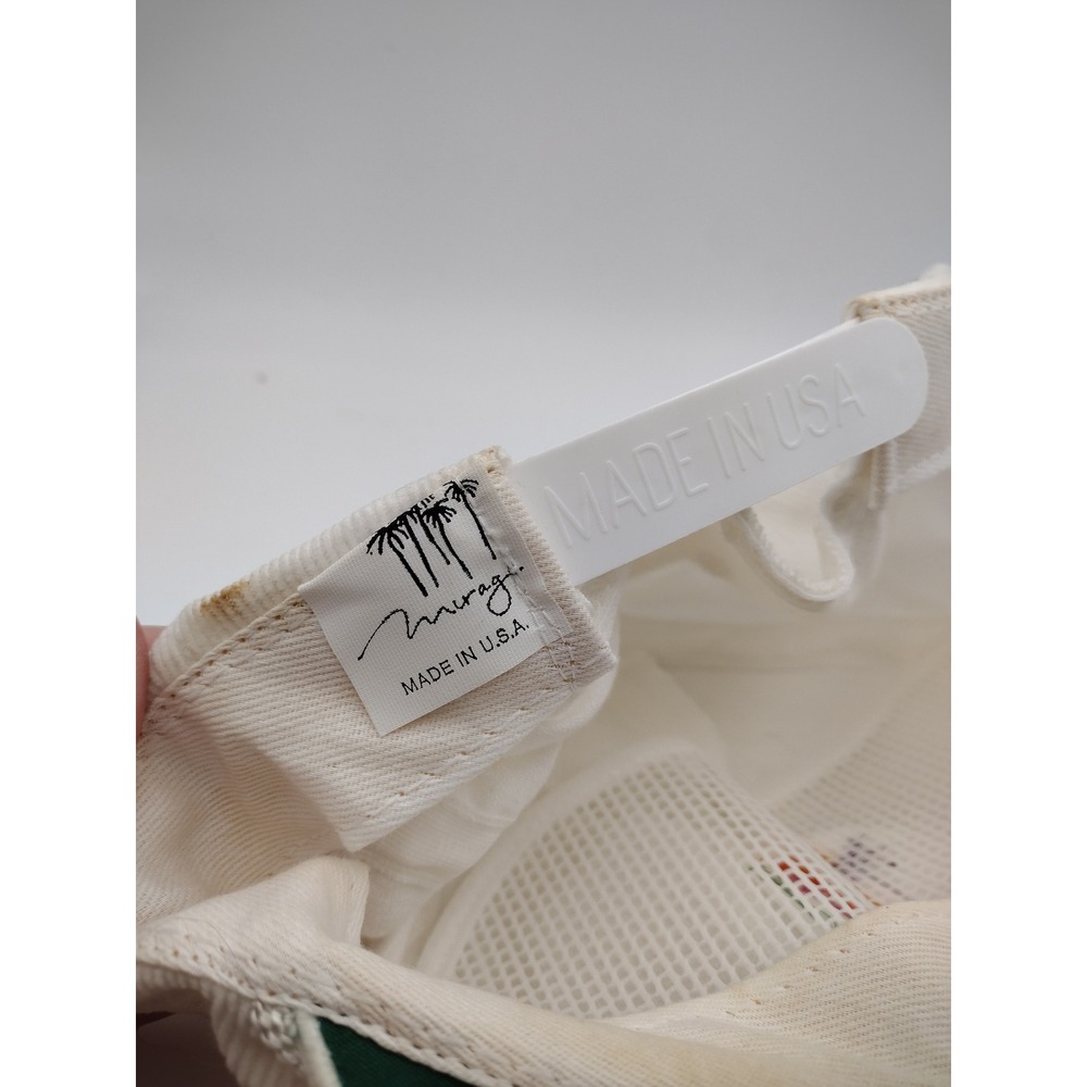 Vintage The Mirage Las Vegas Corduroy Snapback Hat White Rope Brim Made in USA - Picture 4 of 5